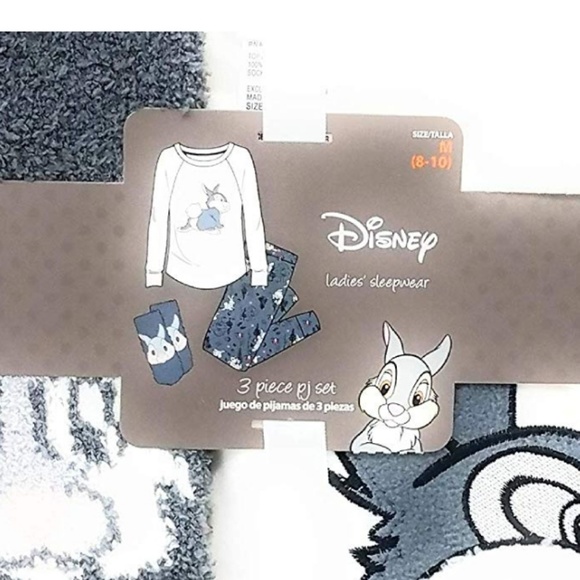 Disney Thumper 3pc. velour plush ladies pj set - Picture 2 of 2